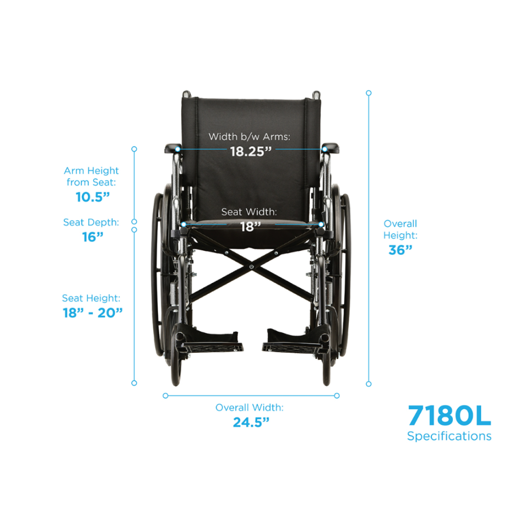 Nova Medical 7160 Lightweight Steel Hammertone Wheelchairs - primehubstore.shop Wheelchairs