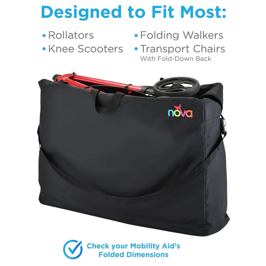 Nova Medical Travel Bag for Rollator Walker & Transport Chairs - primehubstore.shop Wheelchair Parts & Accessories