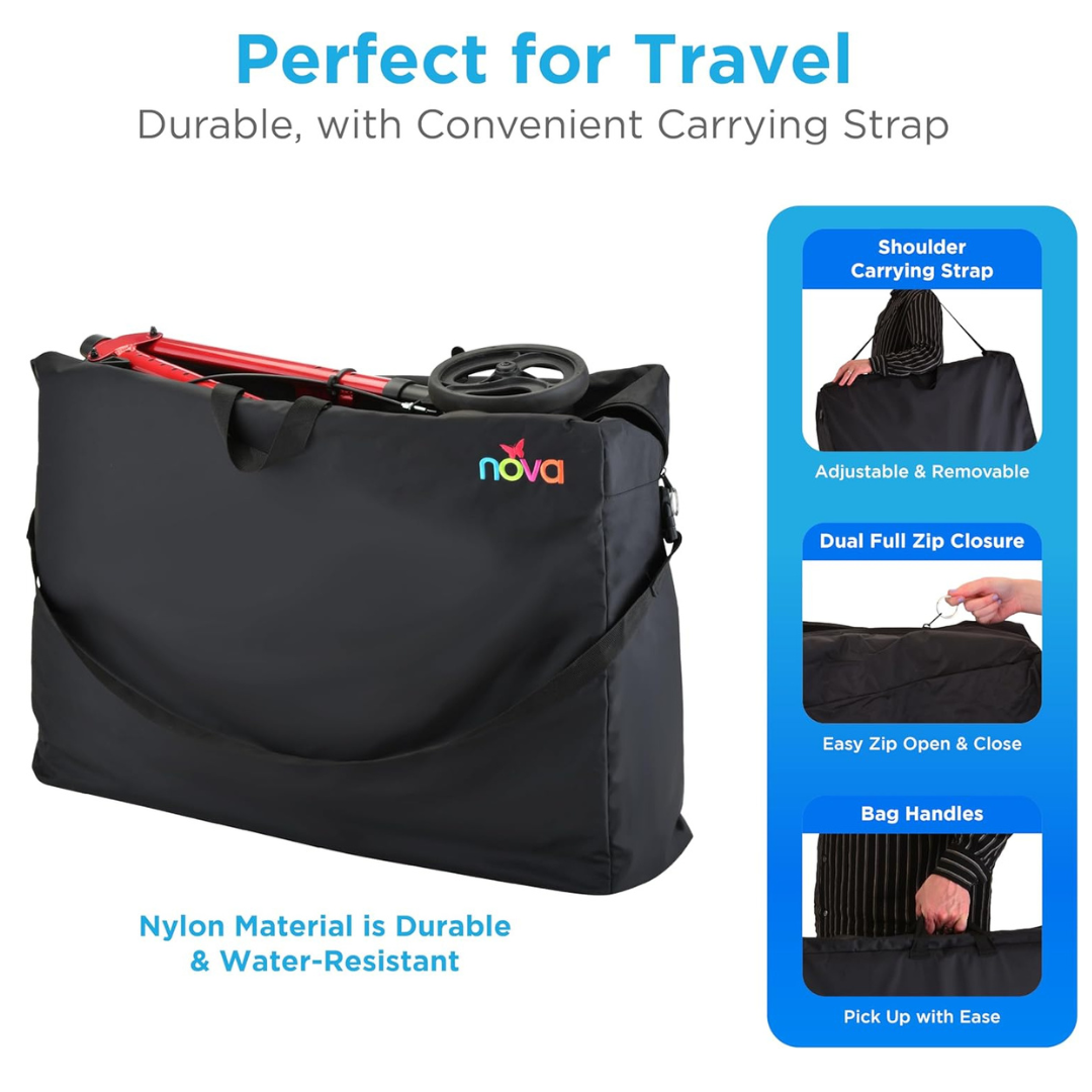 Nova Medical Travel Bag for Rollator Walker & Transport Chairs - primehubstore.shop Wheelchair Parts & Accessories