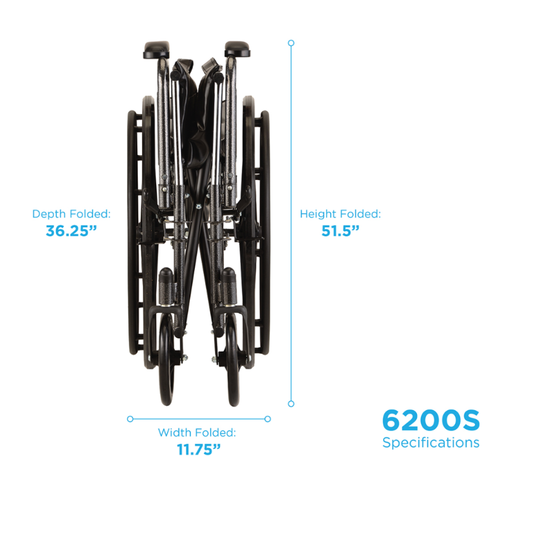 Nova Medical 6160 Reclining Wheelchair with Full Arms & Elevating Leg Rests - primehubstore.shop Wheelchairs