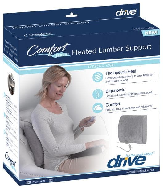 Drive Medical Comfort Touch Heated Lumbar Support Cushion - primehubstore.shop Lumbar Supports