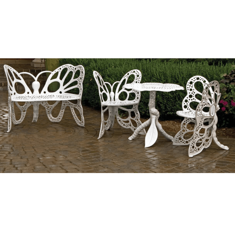 FlowerHouse Deluxe Butterfly Garden Patio Set - Includes Table, Bench, and 2 Butterfly Chairs - primehubstore.shop Patio Furniture