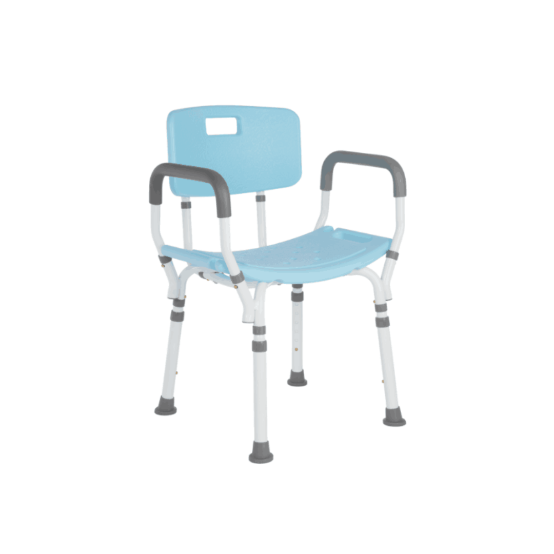 Lifestyle Mobility Aids Premium Shower Chair with Back and Padded Arms - primehubstore.shop Bath Benches & Seats