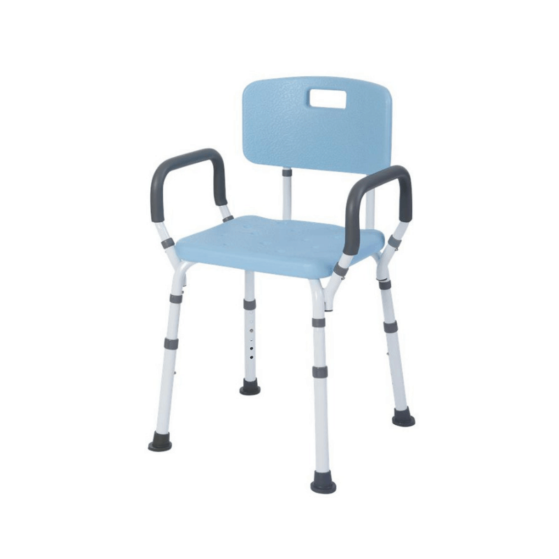 Lifestyle Mobility Aids Bathroom Shower Bench with Backrest & Padded Arms - primehubstore.shop Bath Benches & Seats