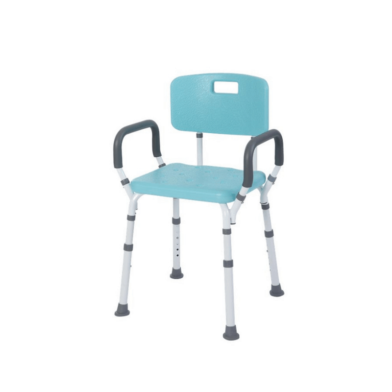 Lifestyle Mobility Aids Bathroom Shower Bench with Backrest & Padded Arms - primehubstore.shop Bath Benches & Seats