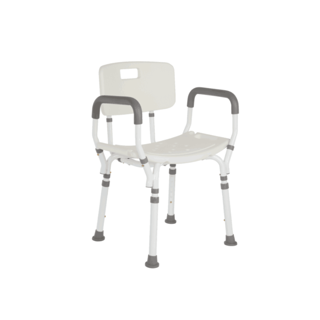 Lifestyle Mobility Aids Premium Shower Chair with Back and Padded Arms - primehubstore.shop Bath Benches & Seats