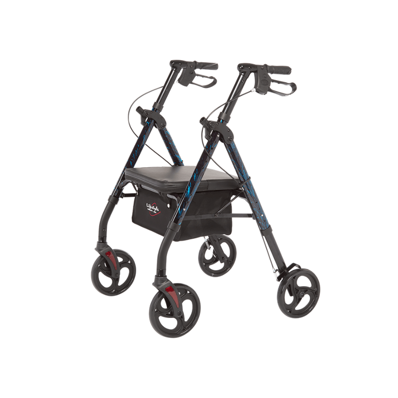 Lifestyle Mobility Aids Royal Deluxe Universal Aluminum 4 Wheel Rollators - primehubstore.shop Rollators