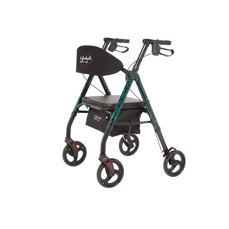Lifestyle Mobility Aids Royal Deluxe Universal Aluminum 4 Wheel Rollators - primehubstore.shop Rollators