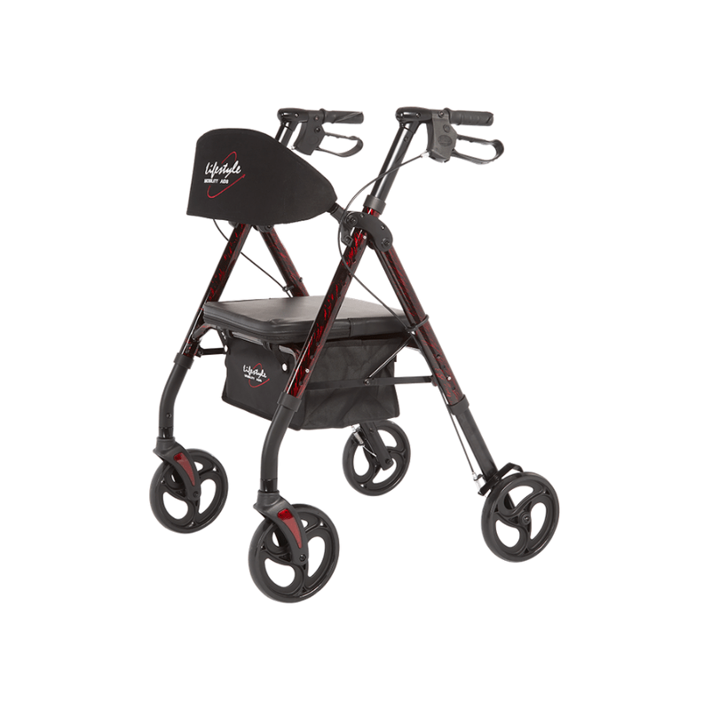 Lifestyle Mobility Aids Royal Deluxe Universal Aluminum 4 Wheel Rollators - primehubstore.shop Rollators