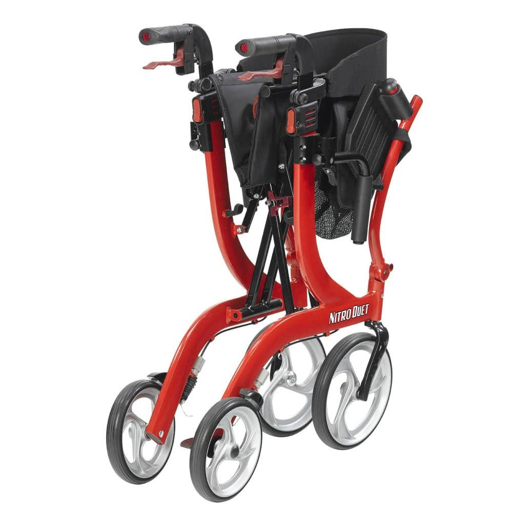 Drive Medical Nitro Duet Rollator and Transport Chair Hybrid - primehubstore.shop Hybrid Transport Chair/Rollators