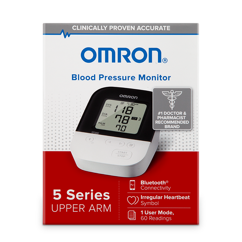 Omron 5 Series Wireless Upper Arm Blood Pressure Monitor - 60 Readings - primehubstore.shop Blood Pressure Monitors