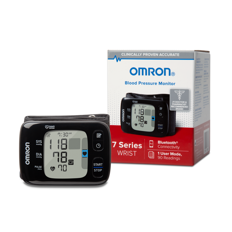 Omron 7 Series Wireless Wrist Blood Pressure Monitor w/ UltraSilent Inflation - primehubstore.shop Blood Pressure Monitors