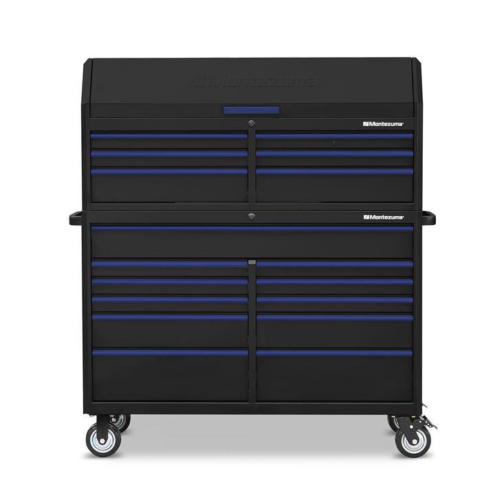 Montezuma 56 X 24 Inch Tool Box & Rolling Tool Cabinet With Multiple Power Outlets - primehubstore.shop Tool Cabinets