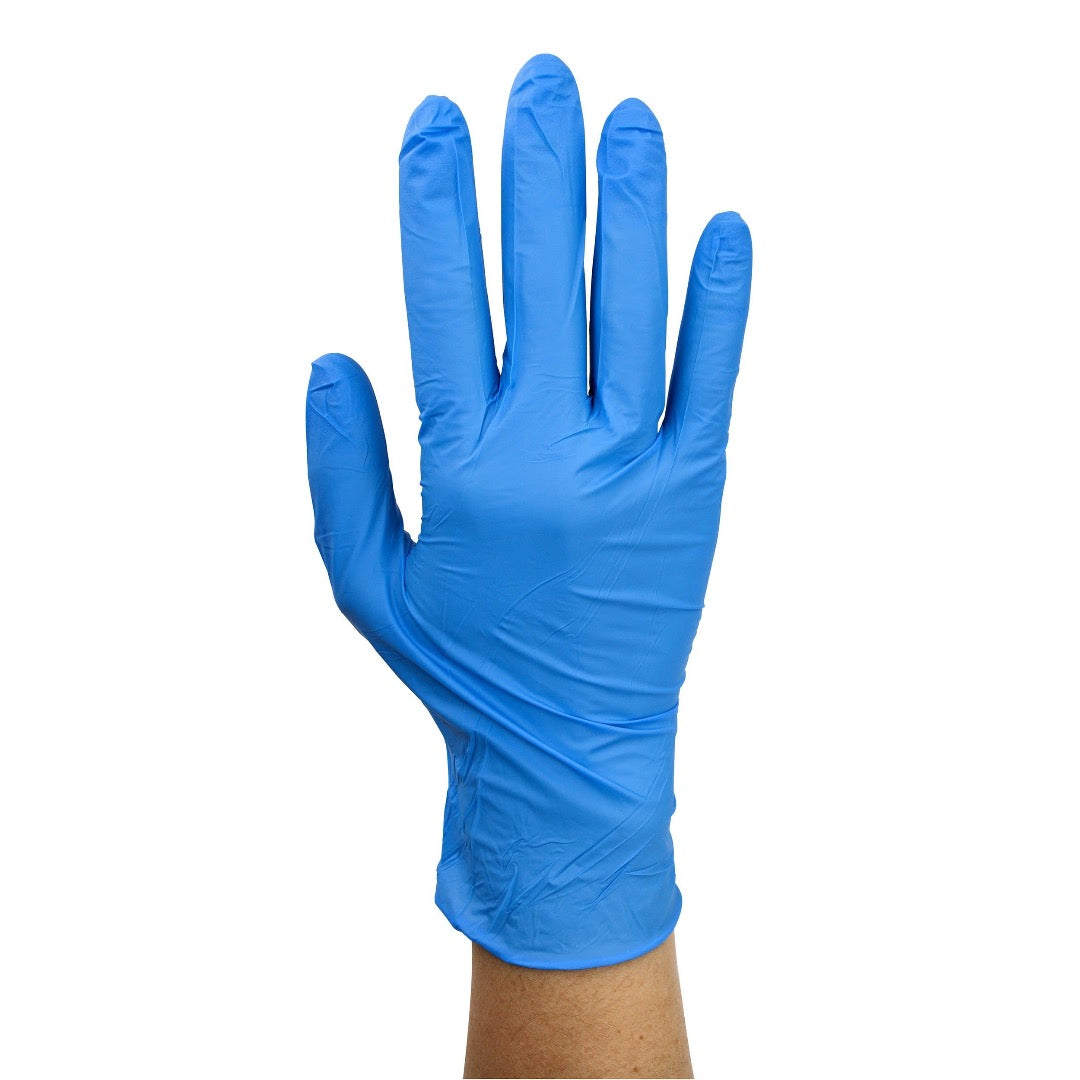 Dynarex Safe-Touch Blue Nitrile Exam Gloves - Powder-Free - primehubstore.shop Nitrile Gloves
