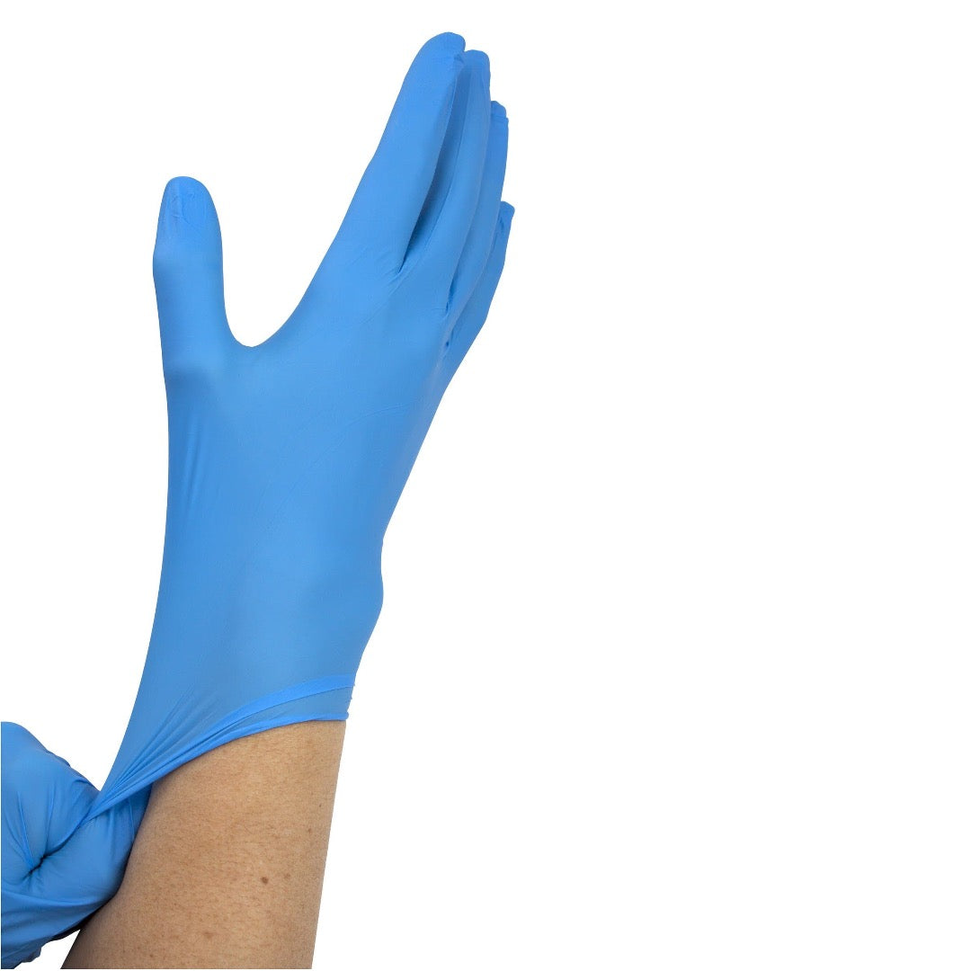 Dynarex Safe-Touch Blue Nitrile Exam Gloves - Powder-Free - primehubstore.shop Nitrile Gloves