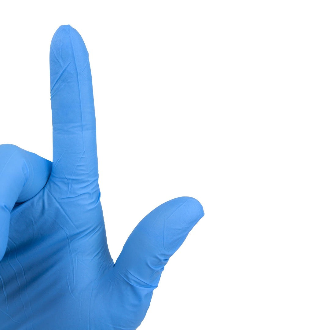 Dynarex Safe-Touch Blue Nitrile Exam Gloves - Powder-Free - primehubstore.shop Nitrile Gloves