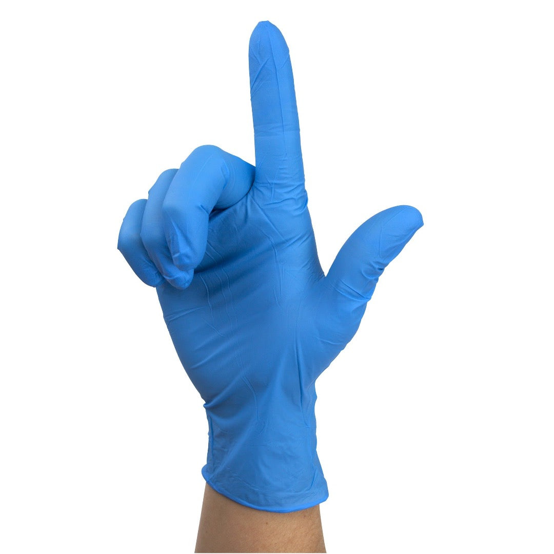 Dynarex Safe-Touch Blue Nitrile Exam Gloves - Powder-Free - primehubstore.shop Nitrile Gloves