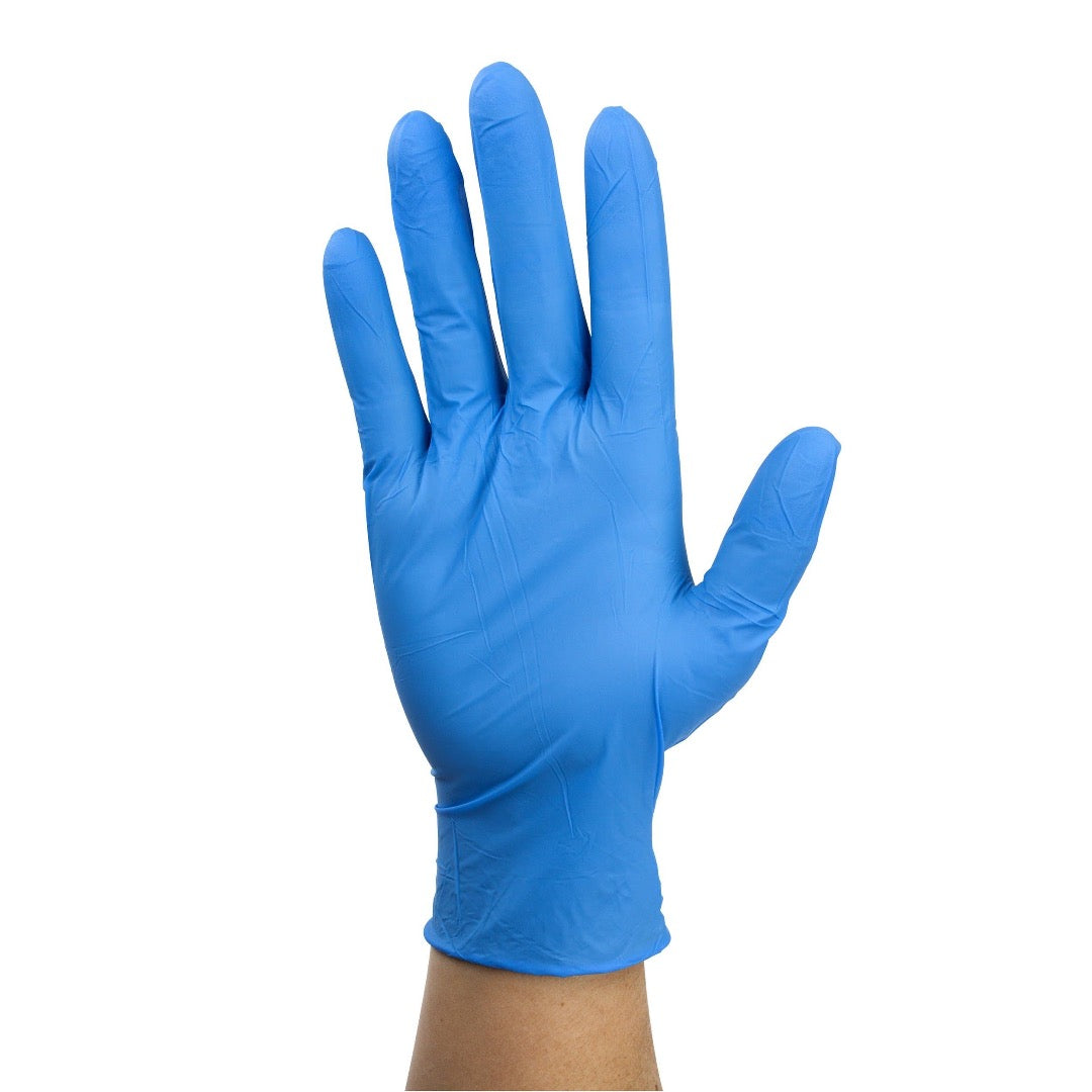 Dynarex Safe-Touch Blue Nitrile Exam Gloves - Powder-Free - primehubstore.shop Nitrile Gloves