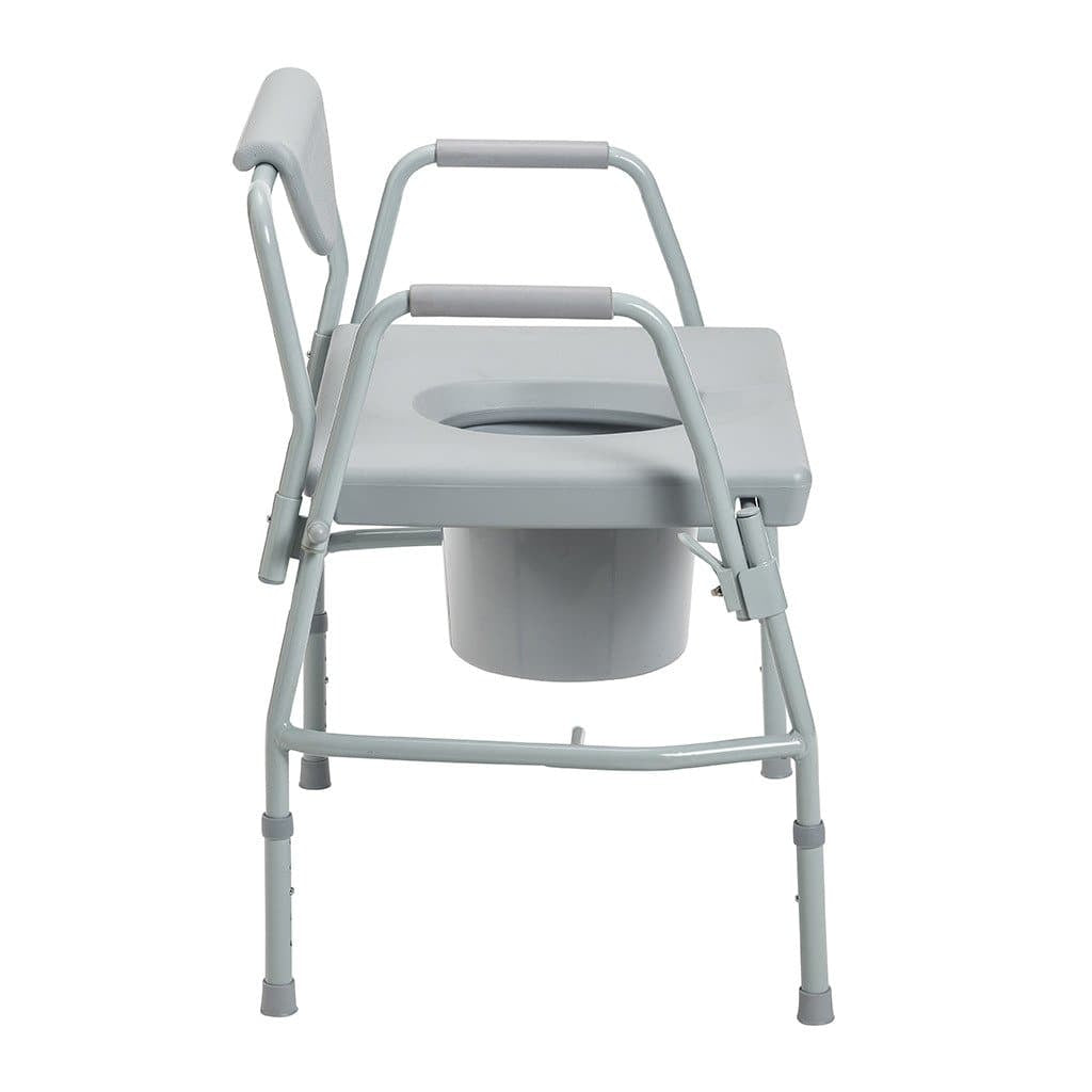 Drive Medical heavy Duty Bariatric Drop Arm Bedside Commode Chair - - 1,000 lb Cap - primehubstore.shop Commodes
