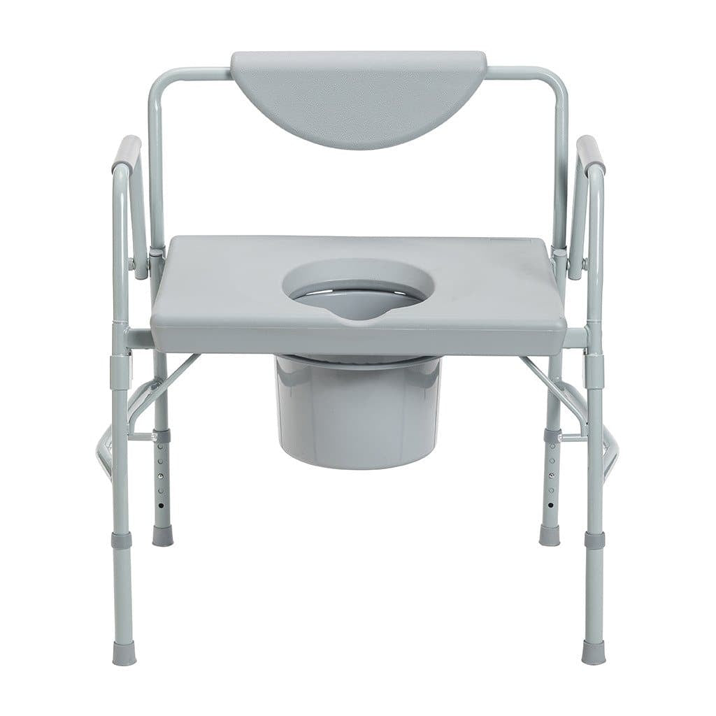 Drive Medical heavy Duty Bariatric Drop Arm Bedside Commode Chair - - 1,000 lb Cap - primehubstore.shop Commodes