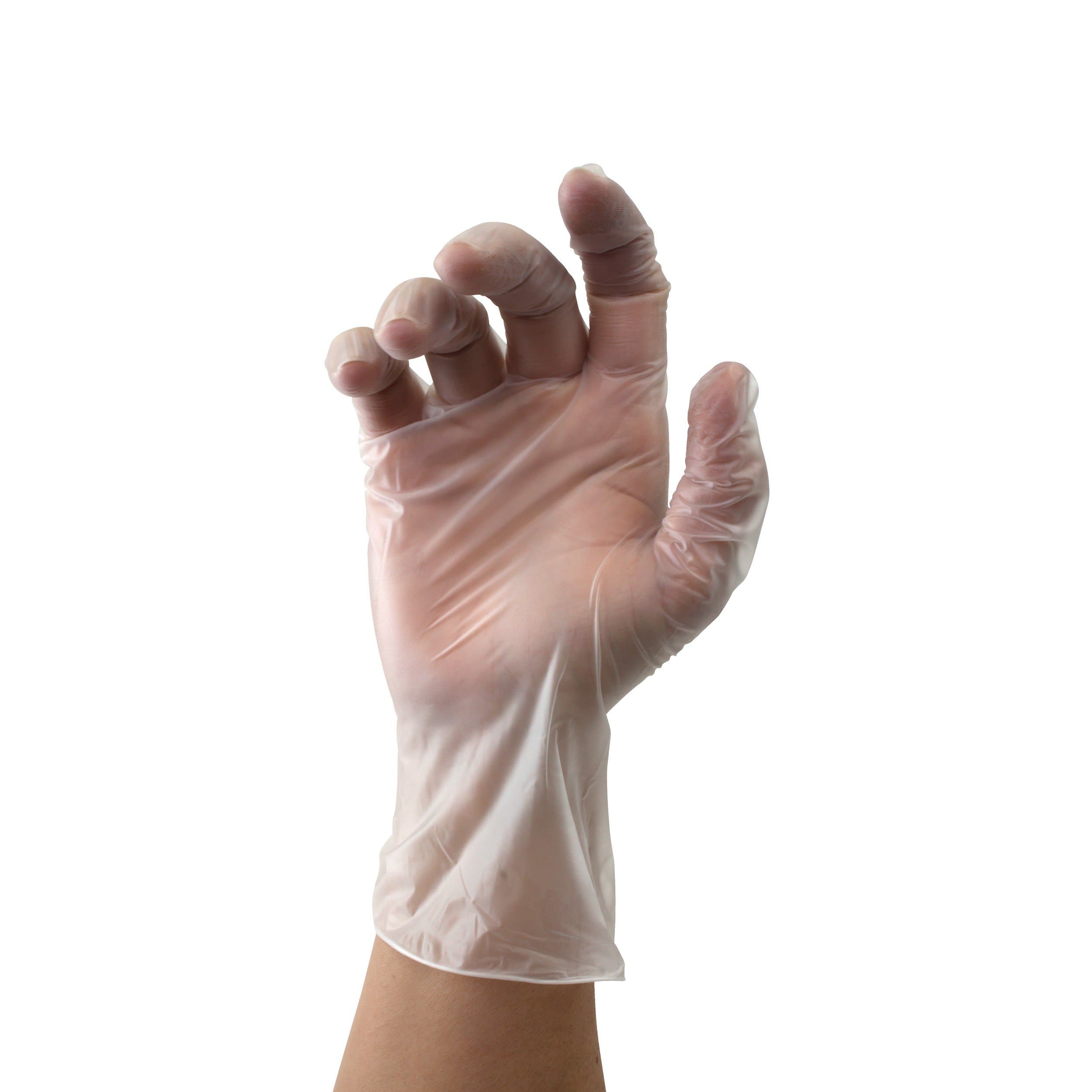 Dynarex Safe-Touch Vinyl Stretch Exam Gloves - Powder Free - Clear - primehubstore.shop Exam Gloves