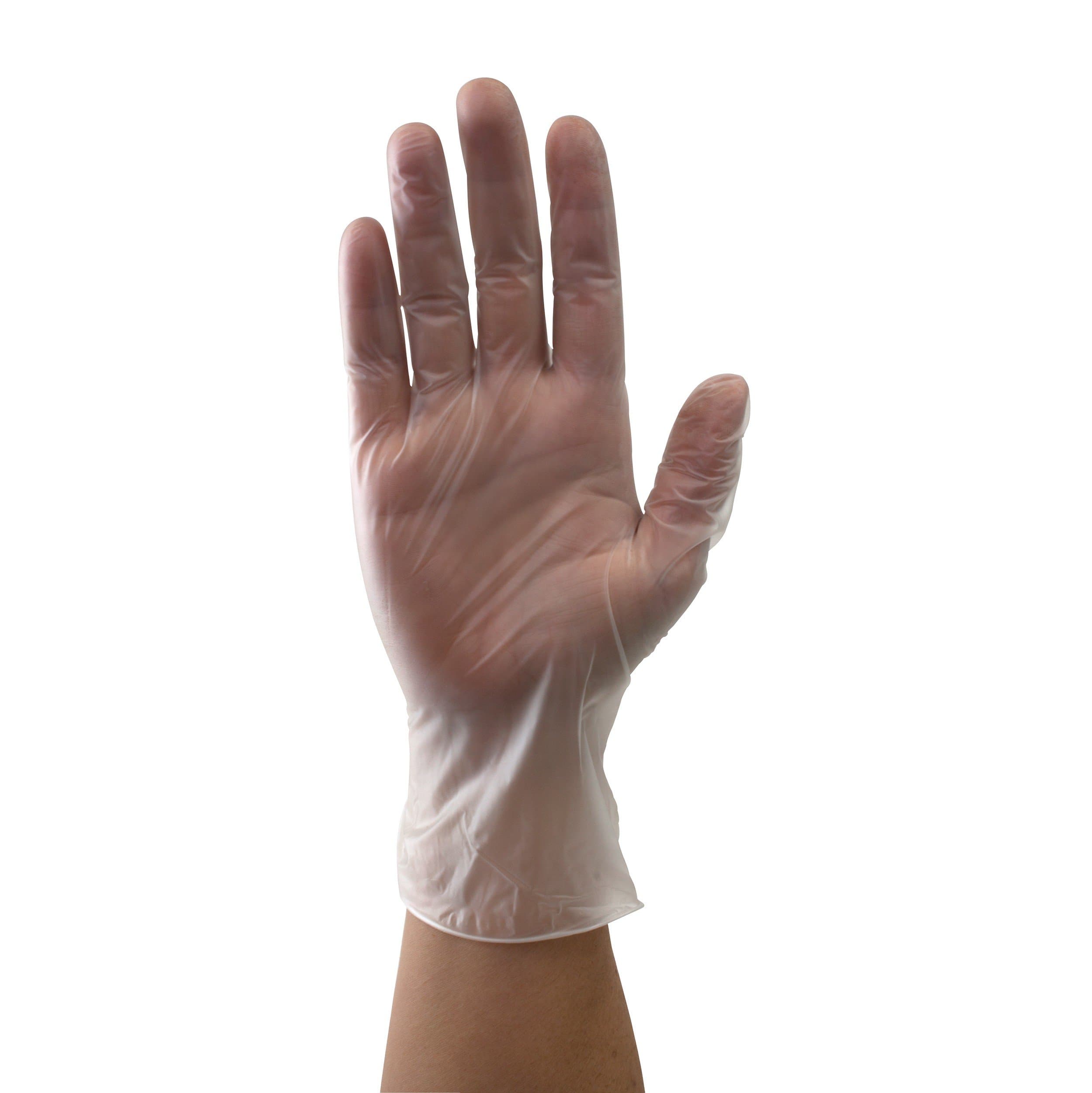 Dynarex Safe-Touch Vinyl Stretch Exam Gloves - Powder Free - Clear - primehubstore.shop Exam Gloves