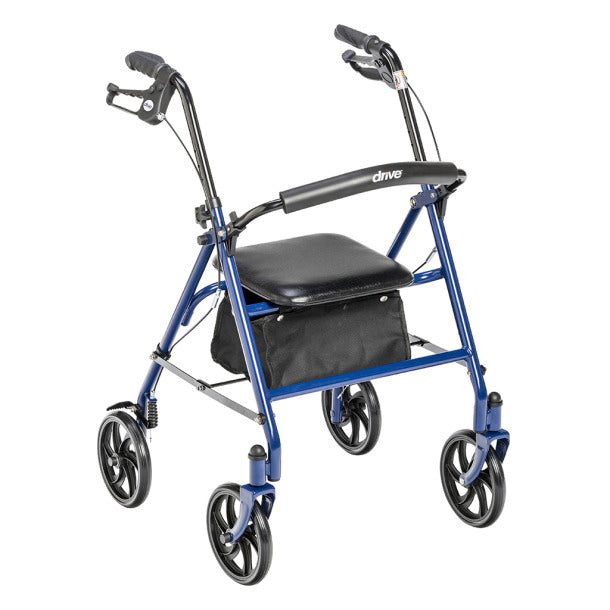 Drive Medical Four Wheel Walker Rollator with Fold Up Removable Back Support - primehubstore.shop Rollators