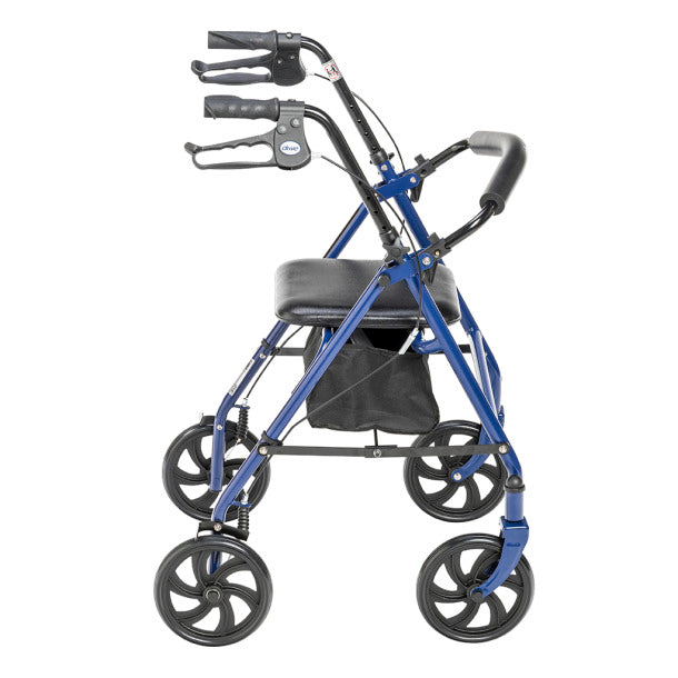 Drive Medical Four Wheel Walker Rollator with Fold Up Removable Back Support - primehubstore.shop Rollators