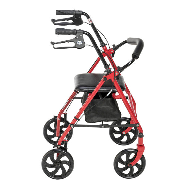 Drive Medical Four Wheel Walker Rollator with Fold Up Removable Back Support - primehubstore.shop Rollators