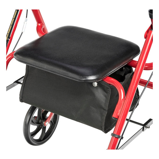 Drive Medical Four Wheel Walker Rollator with Fold Up Removable Back Support - primehubstore.shop Rollators