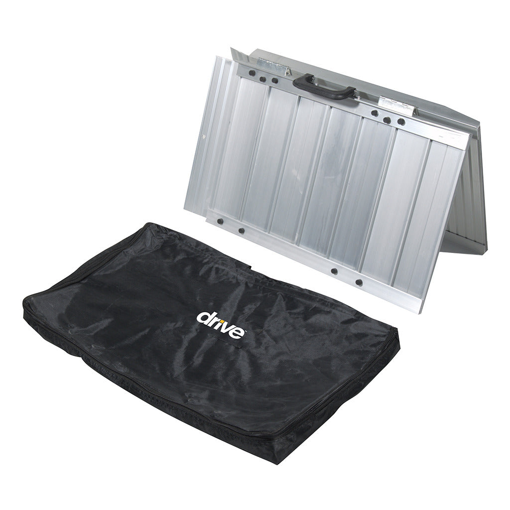 Drive Medical Single Fold Portable Wheelchair Scooter Ramp with Carry Handle and Travel Bag - primehubstore.shop Scooter Ramps