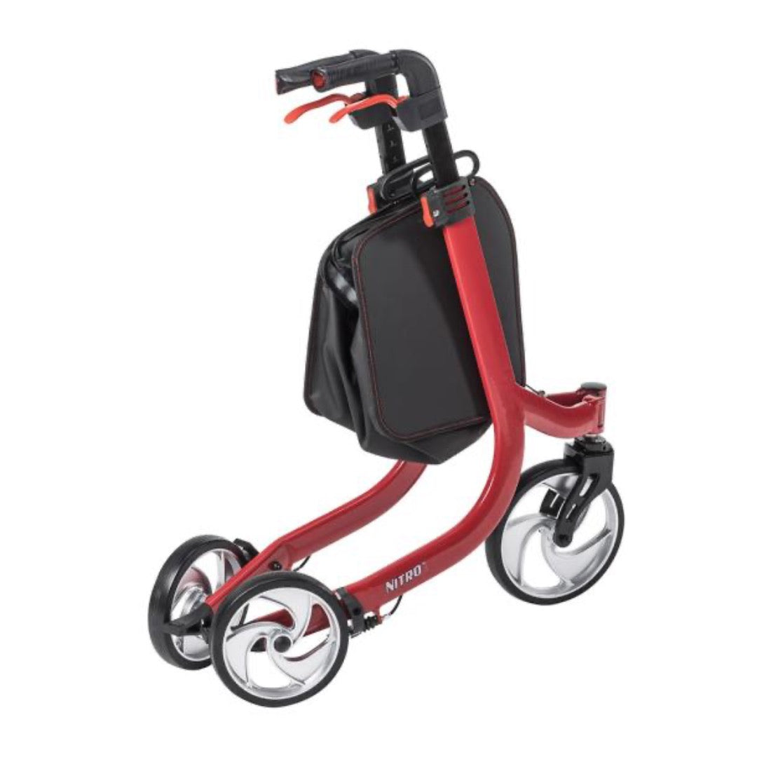 Drive Medical Nitro™ 3-Wheel Folding Rollator - Euro Style Walker - primehubstore.shop Rollators