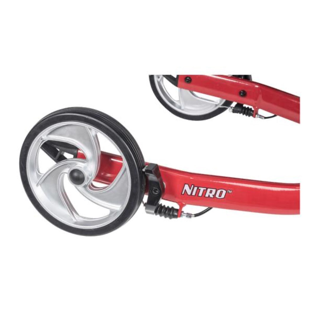 Drive Medical Nitro™ 3-Wheel Folding Rollator - Euro Style Walker - primehubstore.shop Rollators