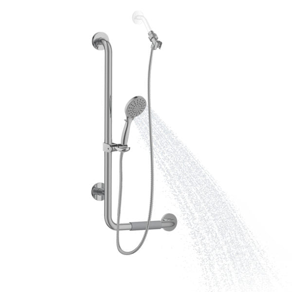 PULSE ShowerSpas ErgoSlideBar with 3 Function Handheld Showerhead - primehubstore.shop Shower Systems