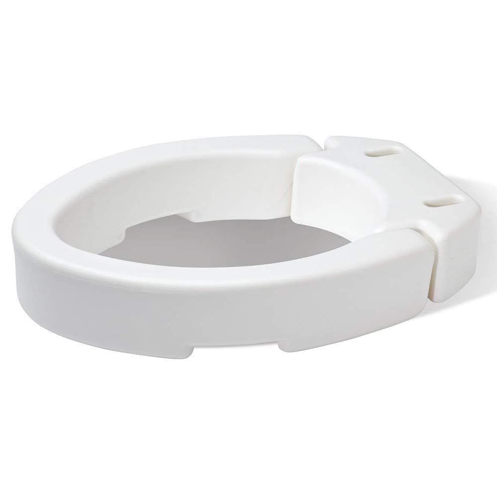 Carex Elongated Hinged Toilet Seat Riser - Adds 3.5 Inches of Toilet Lift - primehubstore.shop Toilet Seat Risers