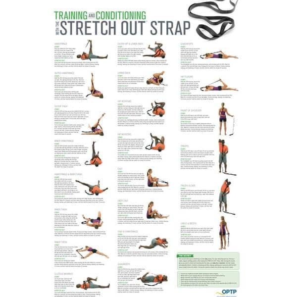 OPTP Stretch Out Strap XL with Training & Conditioning Poster - primehubstore.shop Stretching Equipment