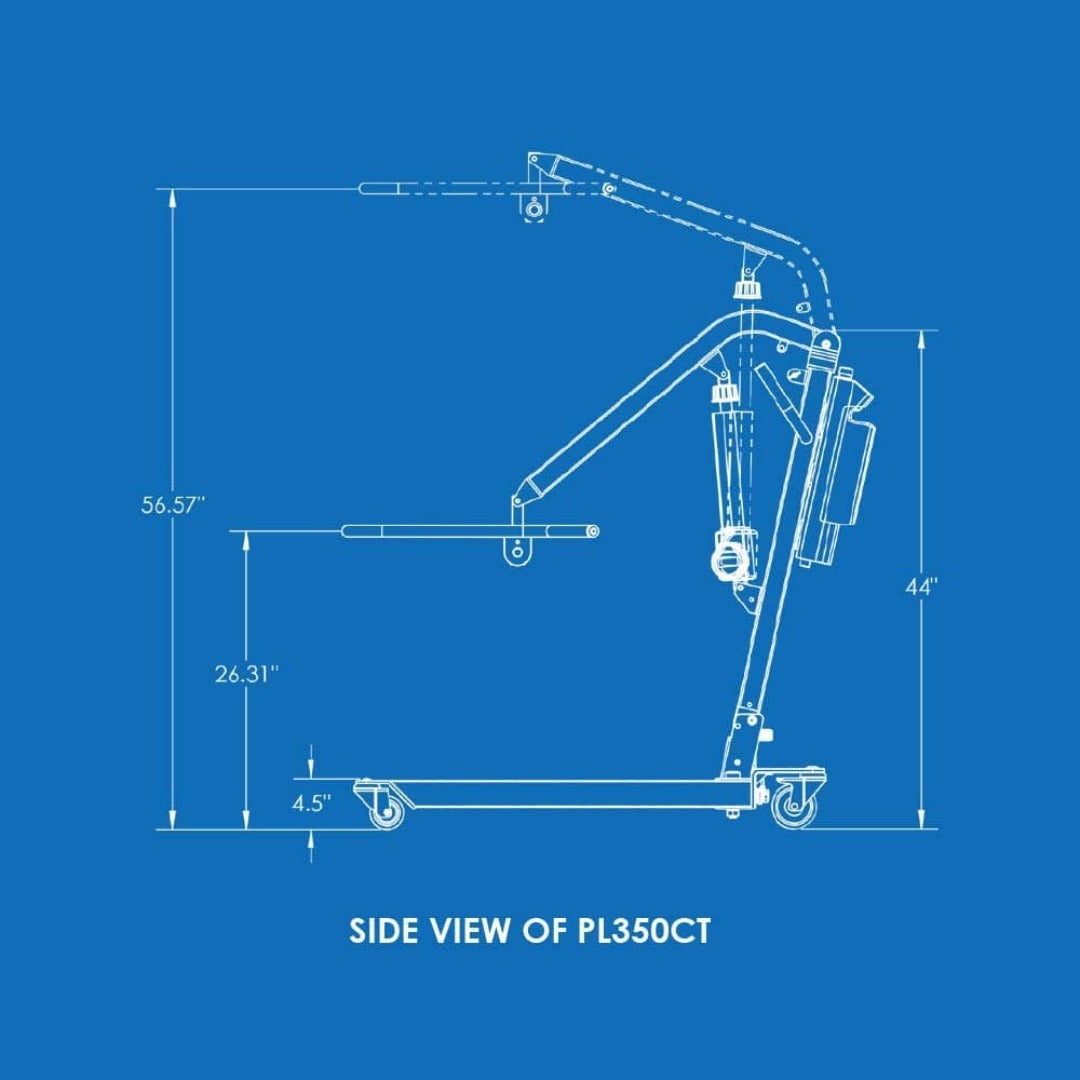 Bestcare PL350CT BestLift Car Transfer Mobile Floor Patient Lift - primehubstore.shop Car Patient Lifts