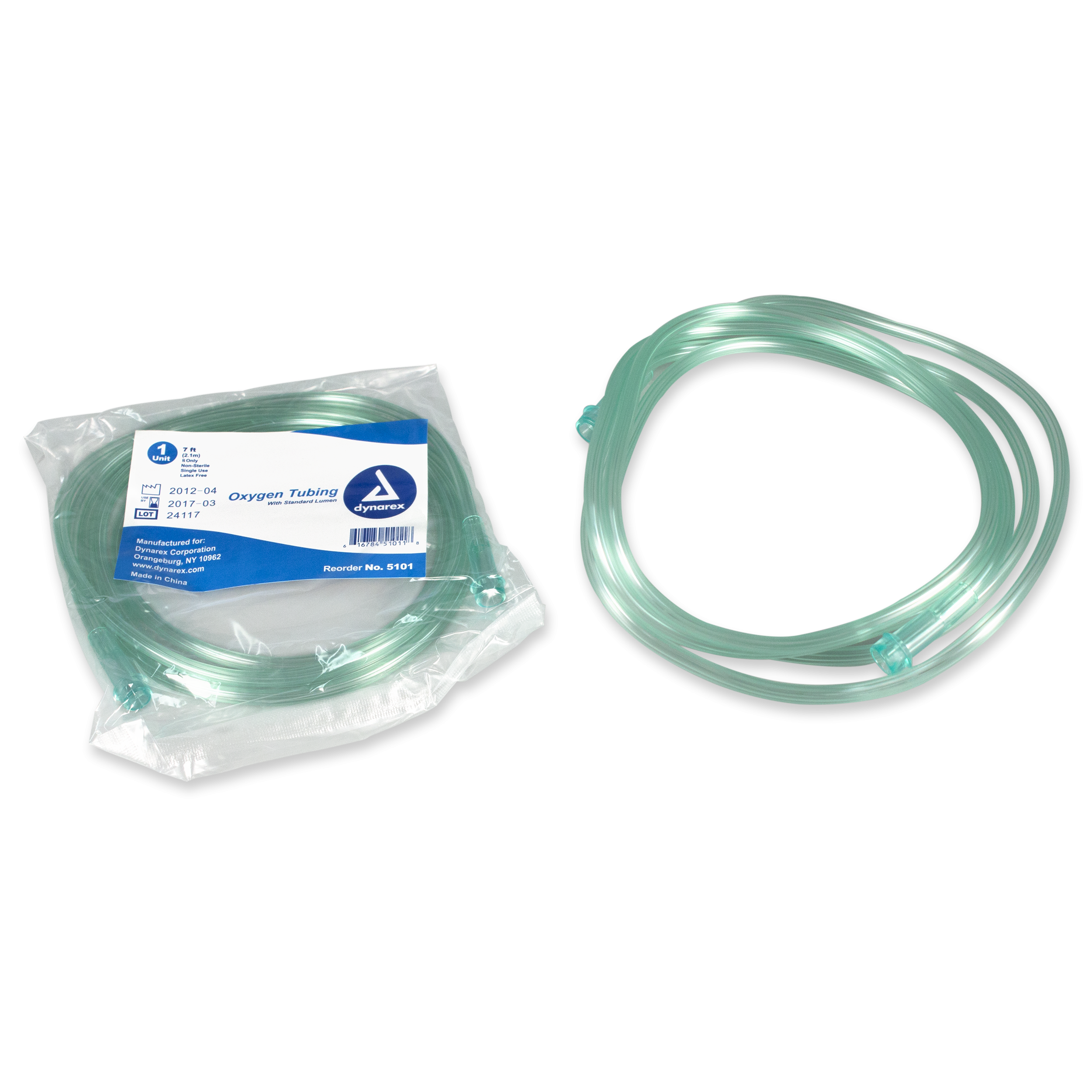 Dynarex Crush-Resistant Oxygen Tubing - Individually Wrapped - primehubstore.shop Oxygen Tubing