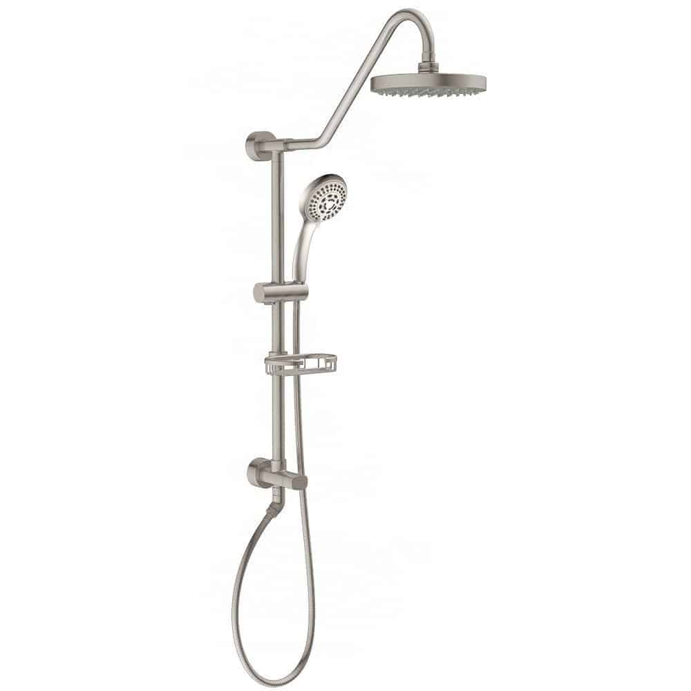 Pulse ShowerSpas Kauai III Shower System with 8" Rain Showerhead, 5-Function Hand Shower, Adjustable Slide Bar and Soap Dish - primehubstore.shop Shower Systems