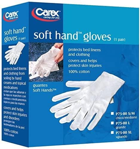 Carex Health Soft Hands Cotton Gloves - Protects Skin - primehubstore.shop Gloves