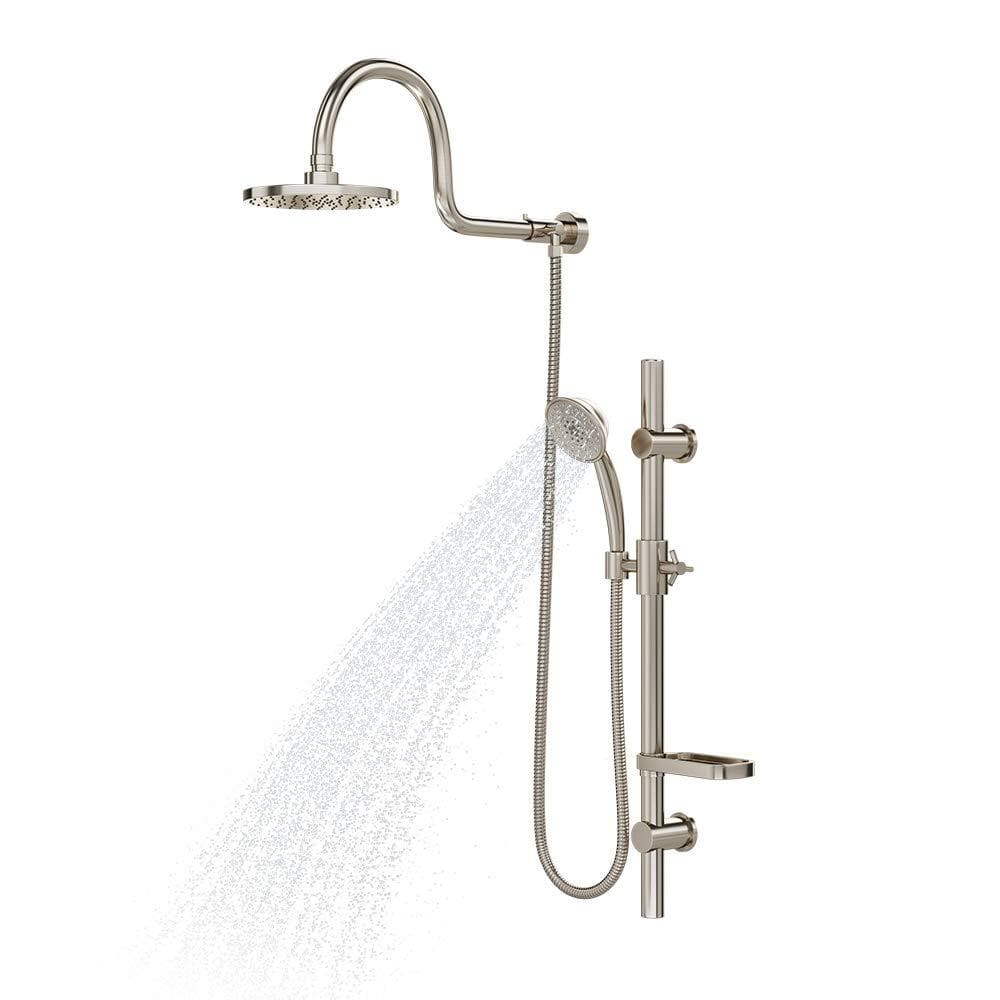 Pulse ShowerSpas Aqua Rain Shower System with 8" Rain Showerhead and 5-Function Hand Shower - primehubstore.shop Shower Systems