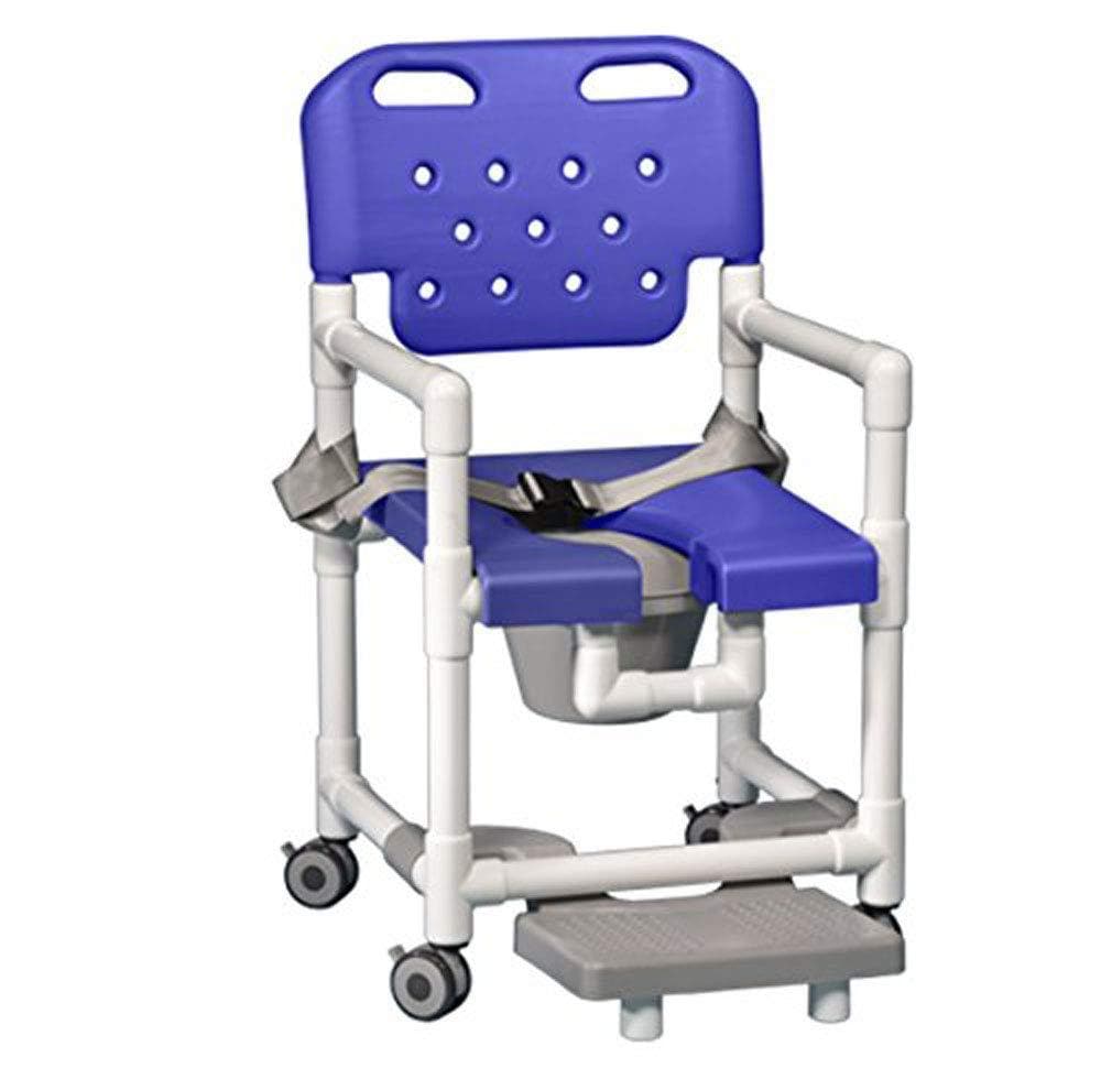 IPU Elite PVC Shower Chair Commode with Footrest and Safety Belt - primehubstore.shop PVC Shower Chairs