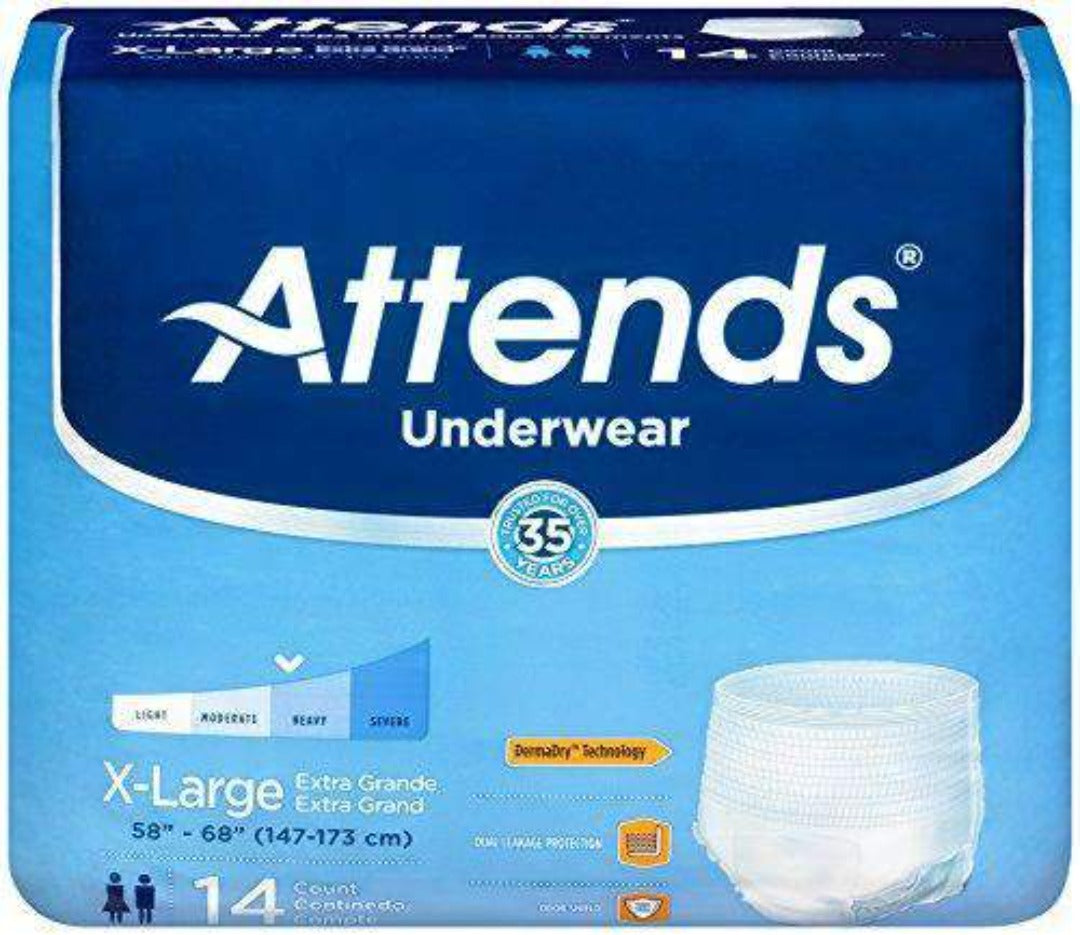 Attends Protective Underwear with DermaDry Technology for Adult Incontinence Care - Case - primehubstore.shop Incontinence