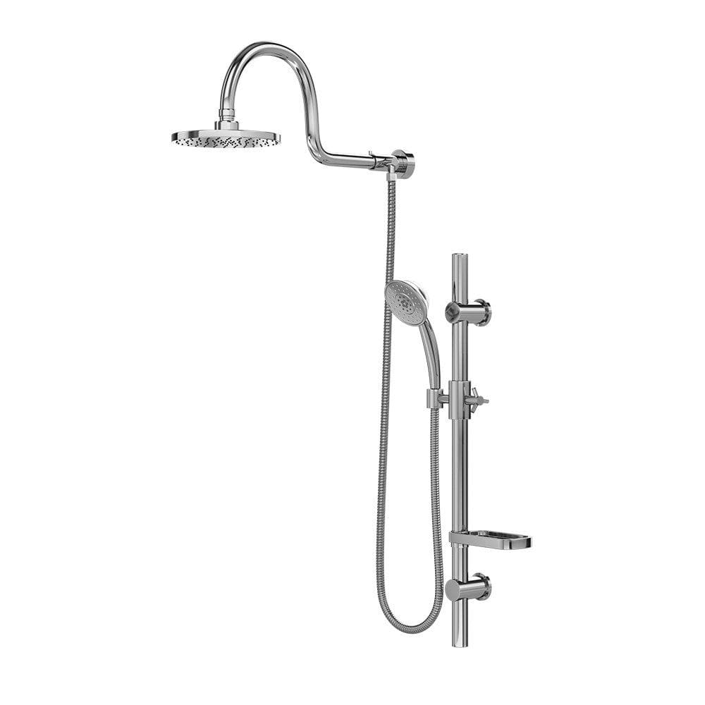 Pulse ShowerSpas Aqua Rain Shower System with 8" Rain Showerhead and 5-Function Hand Shower - primehubstore.shop Shower Systems