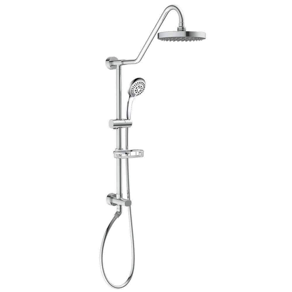Pulse ShowerSpas Kauai III Shower System with 8" Rain Showerhead, 5-Function Hand Shower, Adjustable Slide Bar and Soap Dish - primehubstore.shop Shower Systems