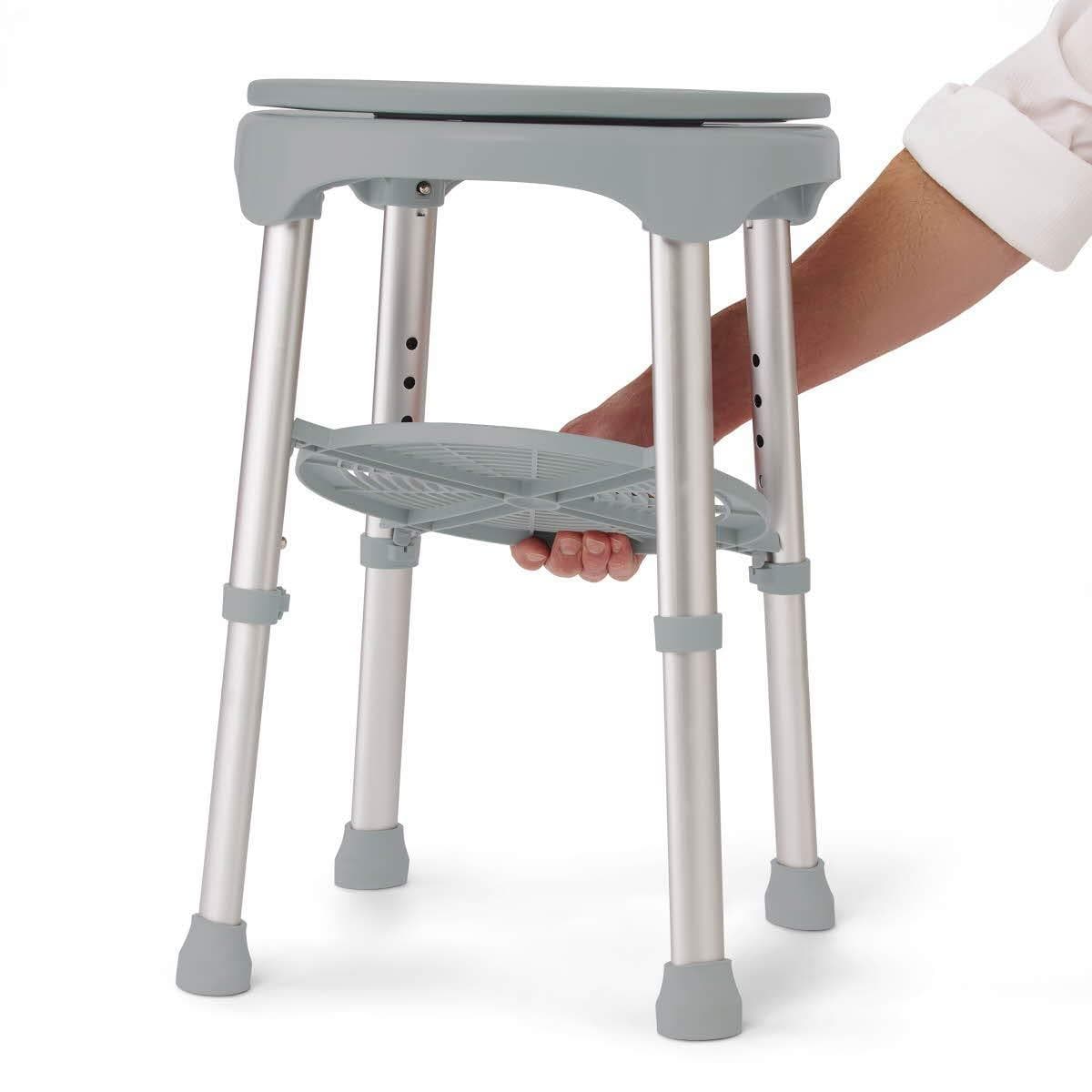 Medline Durable Lightweight 360 Swivel Shower Stool - Supports 300 lbs - primehubstore.shop Bath Stool