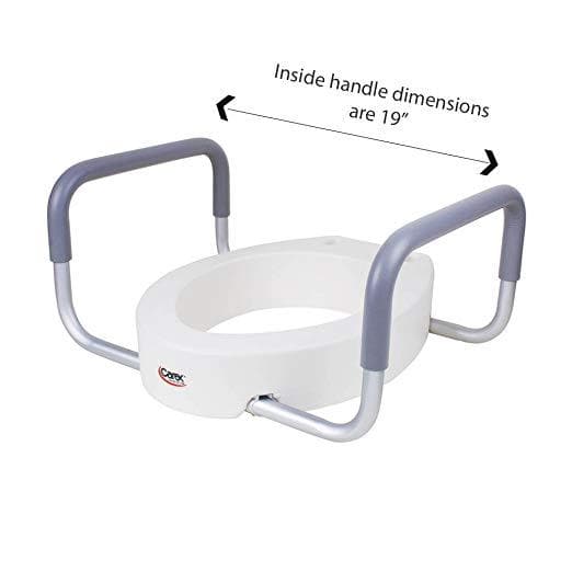 Carex Raised Toilet Seat With Handles - For Standard Toilets - Adds 3.5 Inches - primehubstore.shop Raised Toilet Seats