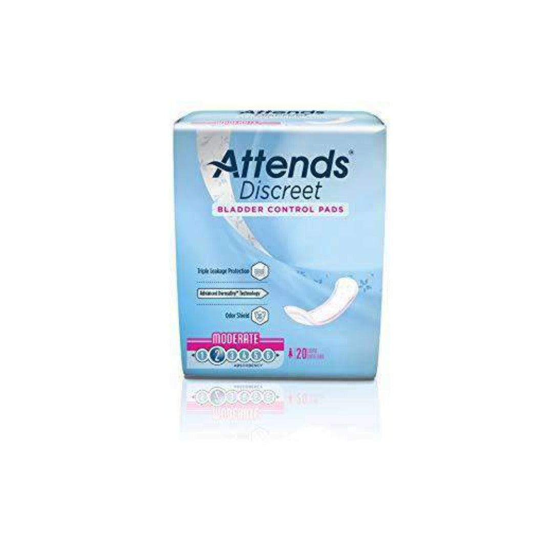Attends Discreet Bladder Control Pads - Moderate Absorbency Liner Pads -Case of 200 - primehubstore.shop Incontinence