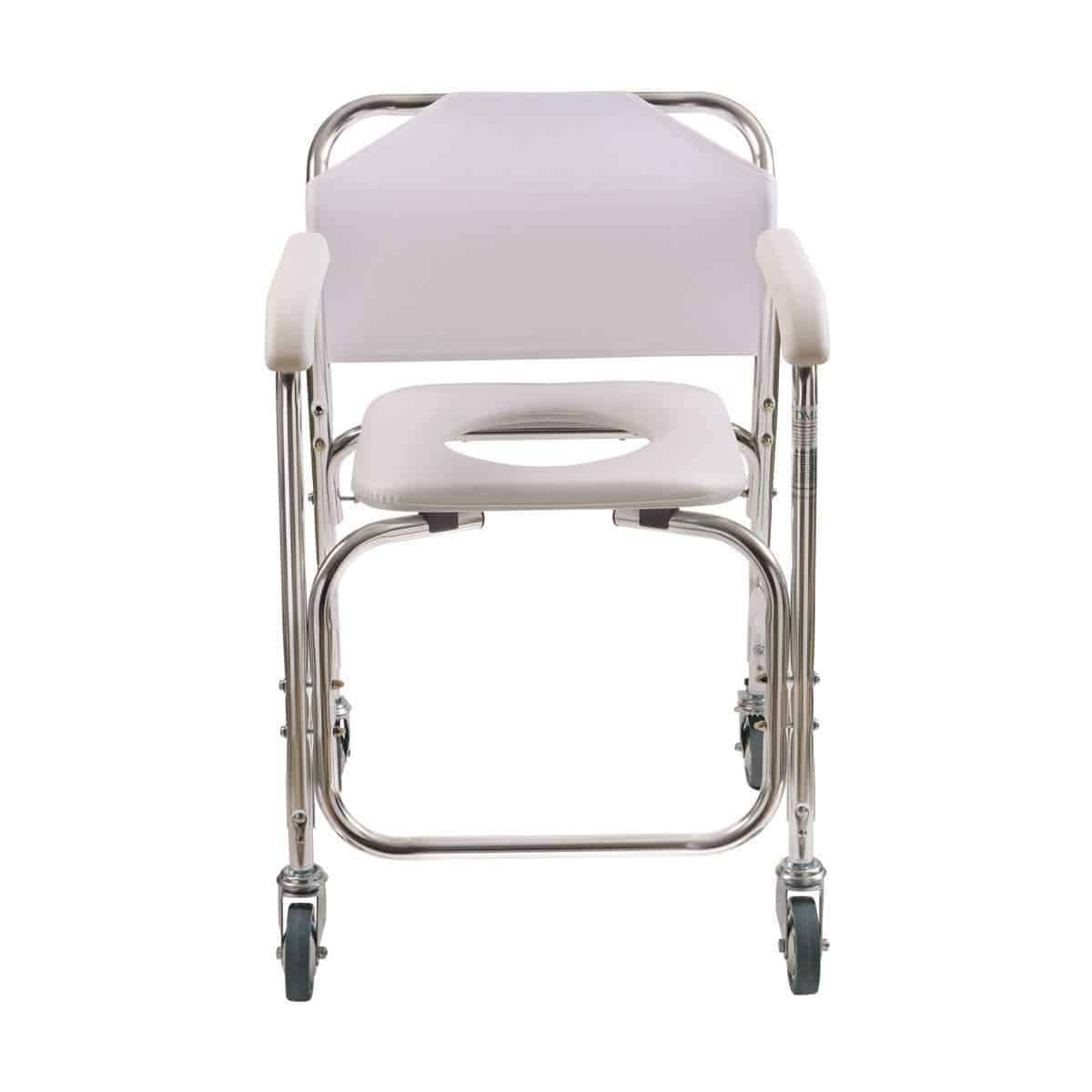 DMI Rolling Shower Padded Transport Chair with Commode Opening - primehubstore.shop Commodes