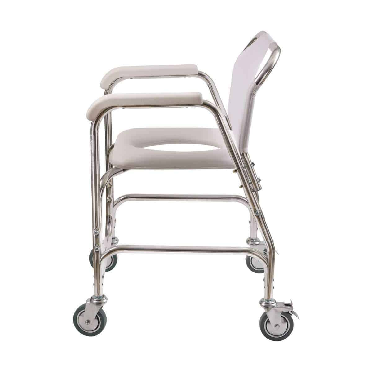 DMI Rolling Shower Padded Transport Chair with Commode Opening - primehubstore.shop Commodes